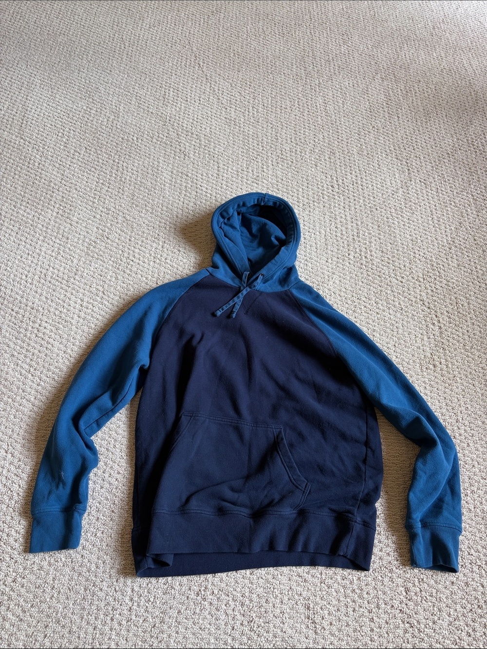 Goodfellow & Co Blue Two-Tone Hooded Sweatshirt